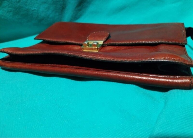 Borseta business Manfield Paris made in Italy, piele vitel